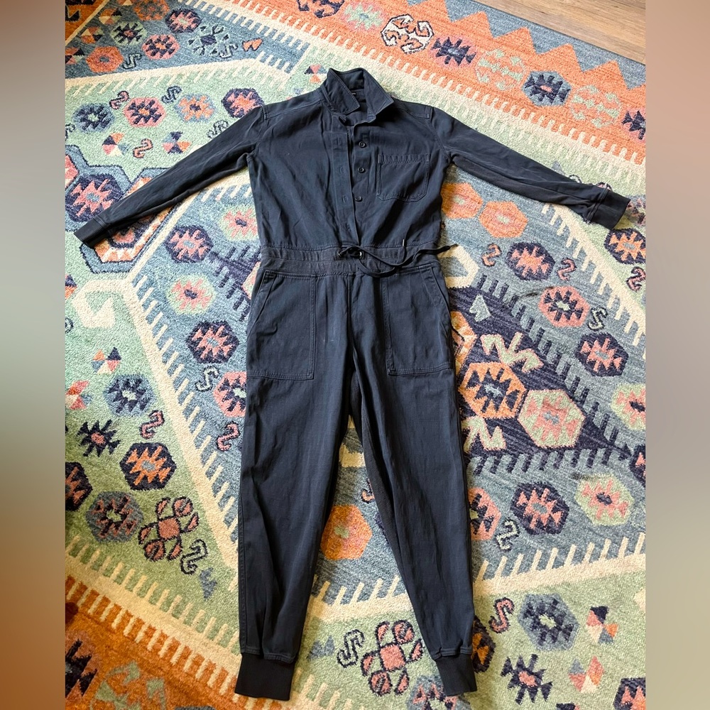 James Perse mixed media jumpsuit in slate grey. Size 1. No tags never worn